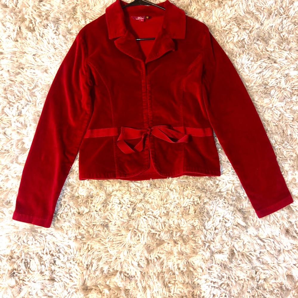 Red  Junior Jacket Size L. Never worn.